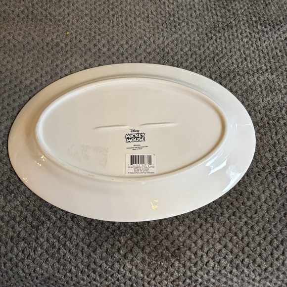 Disney Mickey Mouse & Friends Animators Sketch Oval Platter Black & White - Picture 4 of 5